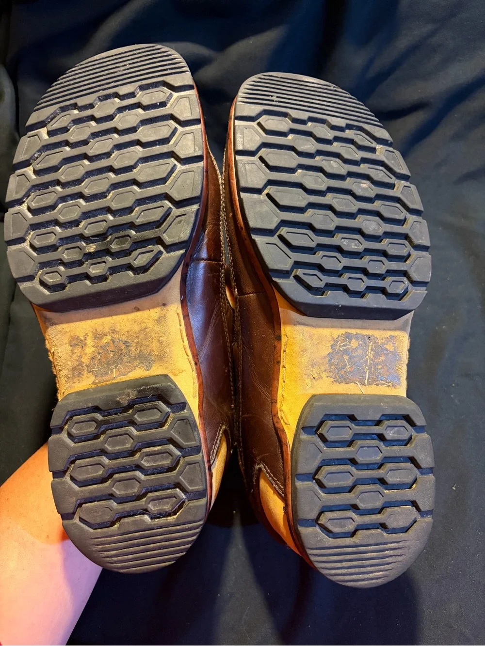 310 Motoring Vintage Two-Tone Leather High-Top Boots – US 10 (BRYN Model)